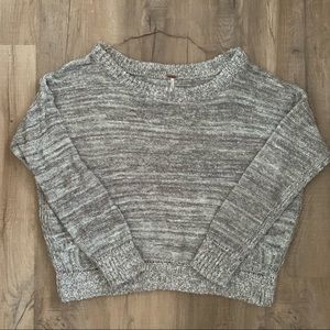 Free People Gray Knit Sweater Size Medium